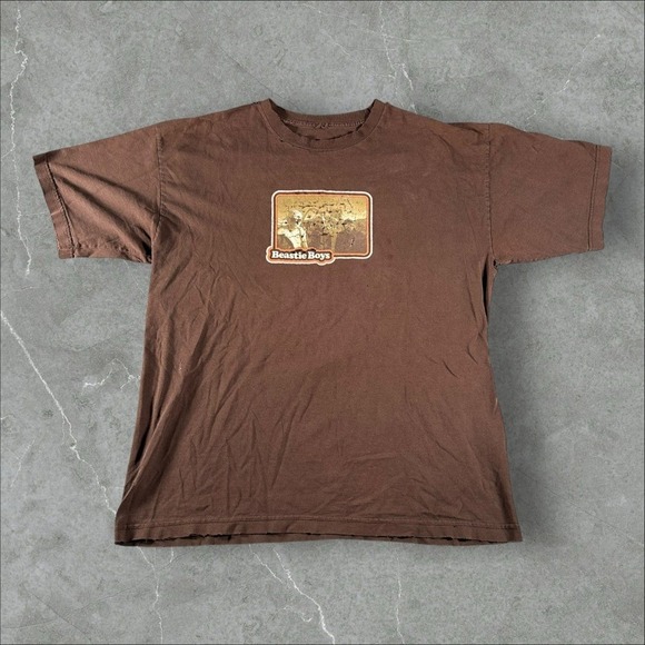 Other - Vintage Beastie Boys Shirt Mens Large Brown 90s Thrashed Punk Hip Hop Band Tee
